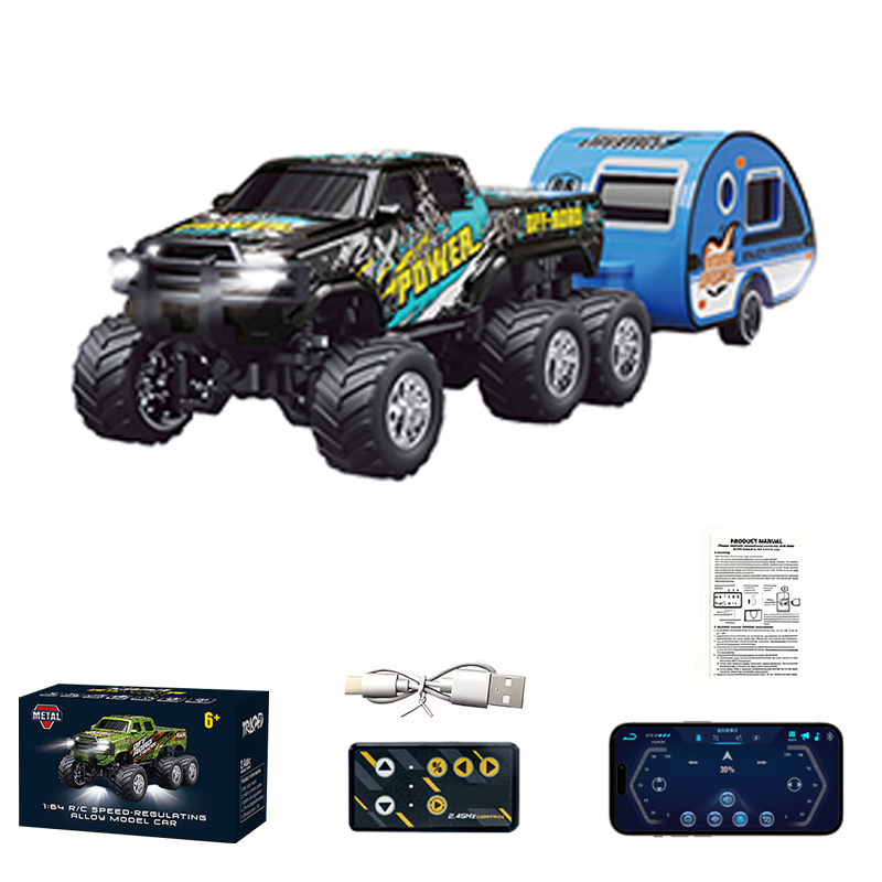 1/64 Off-Road High-Speed Six-Wheel Alloy Remote Control Car - TCY24