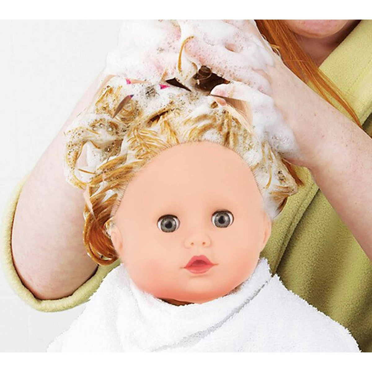Muffin Soft Mood 13" Cuddly Baby Doll with Brown Hair to Wash and Style