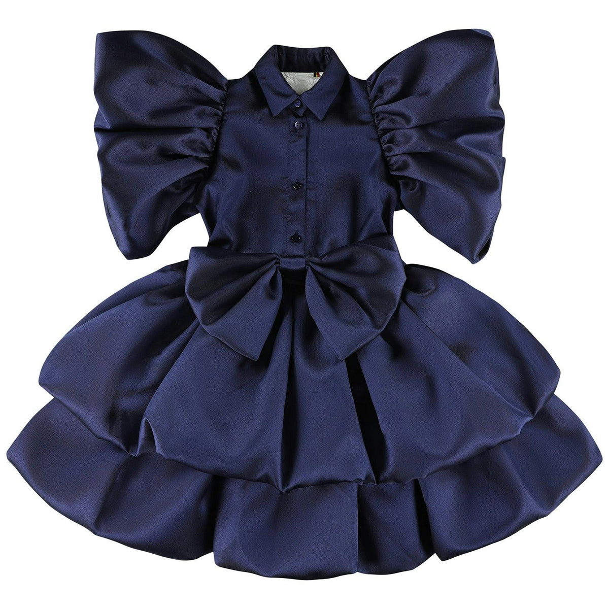 CAROLINE BOSMANS Big Bow Gloss Dress