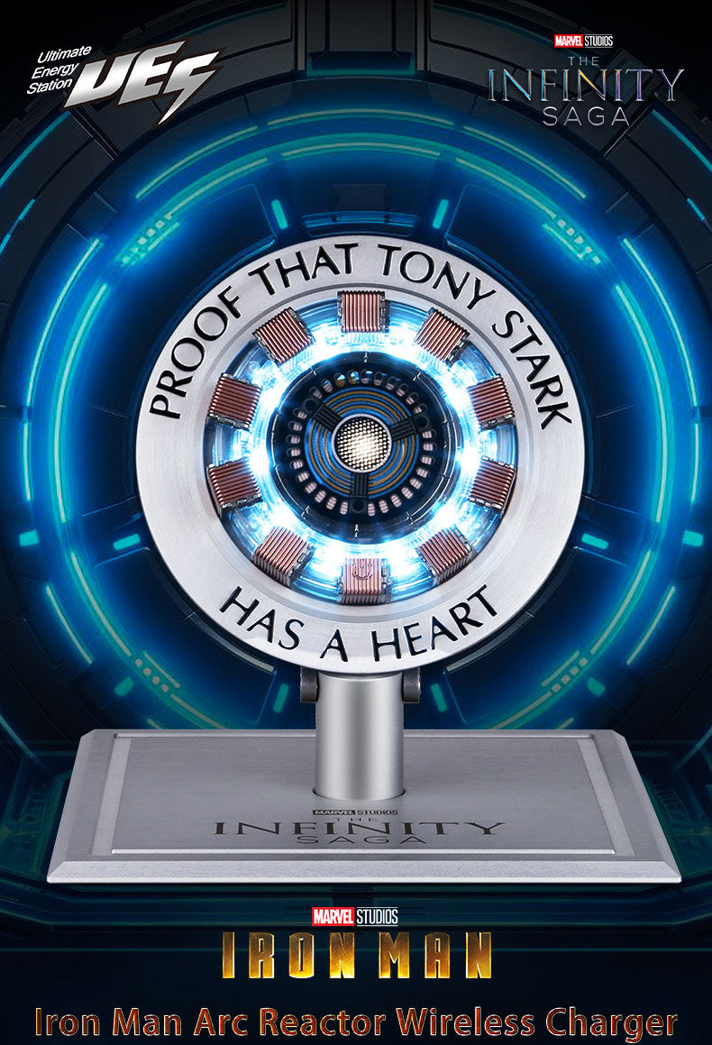 US | Iron Man Arc Reactor Wireless Charger | Collectible Gift | 15W Qi Fast Charging