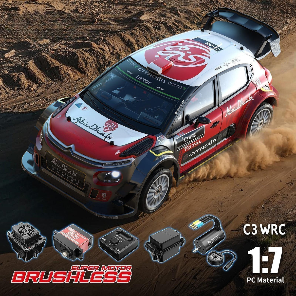 1/7 Scale Brushless RC Off-Road/Drift/Rally Car – C3 (On-Road/Rally Style) – MJY303