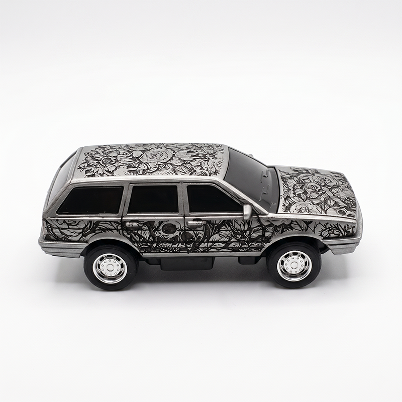 1:64 Scale Rose & Skull Engraved Alloy Santana RC Car - T03