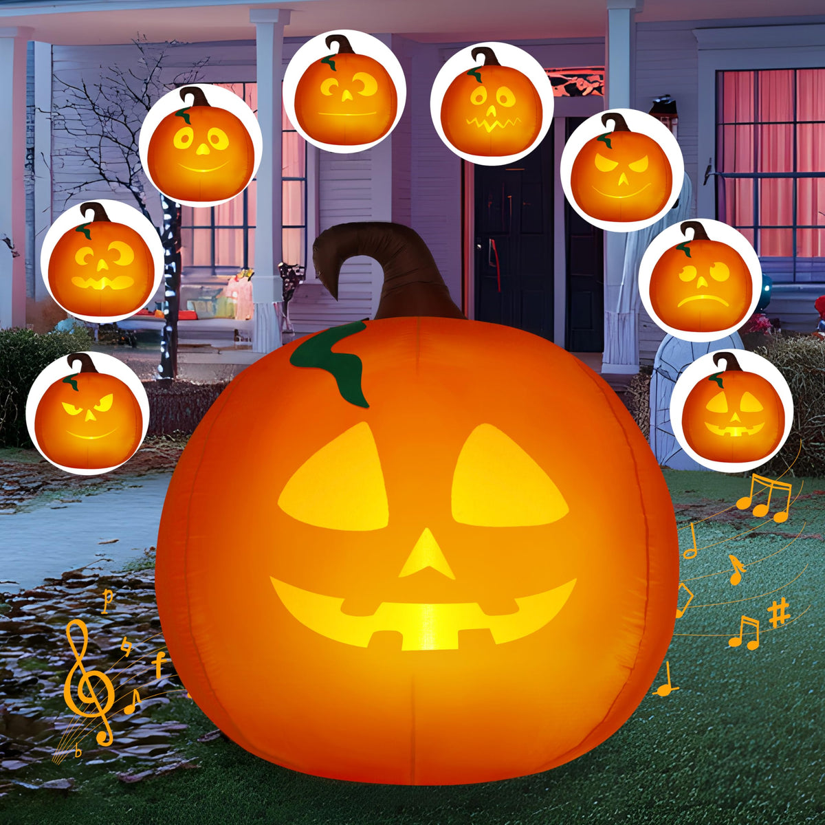 5Ft Halloween Inflatable Pumpkin Outdoor Decoration