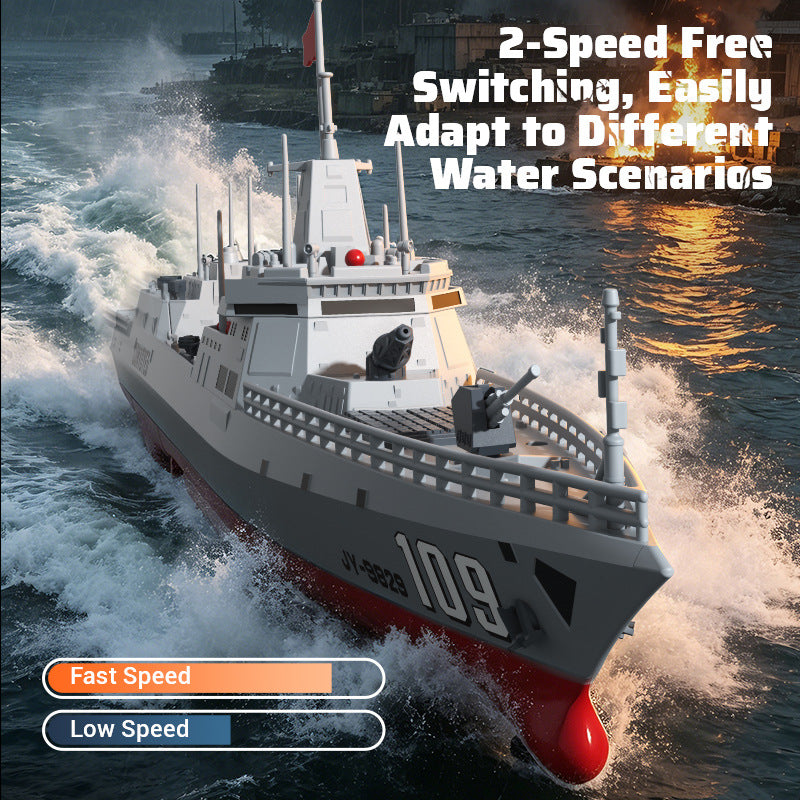 Water-spraying, crash-resistant, and drop-proof remote-controlled boat-BJ01