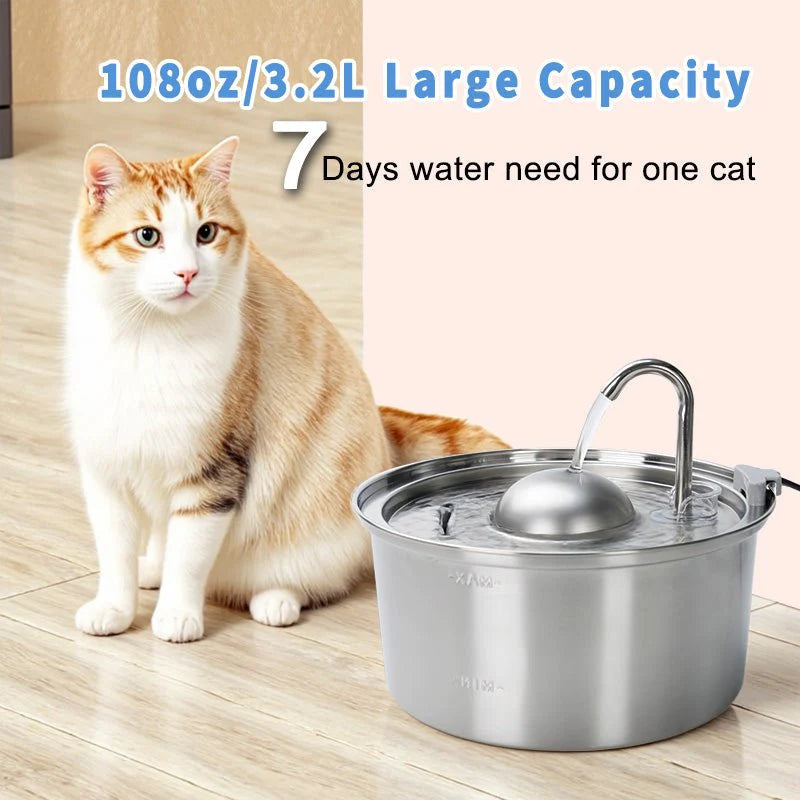 HEYBO Cat Fountain for Drinking Pet Water Fountain