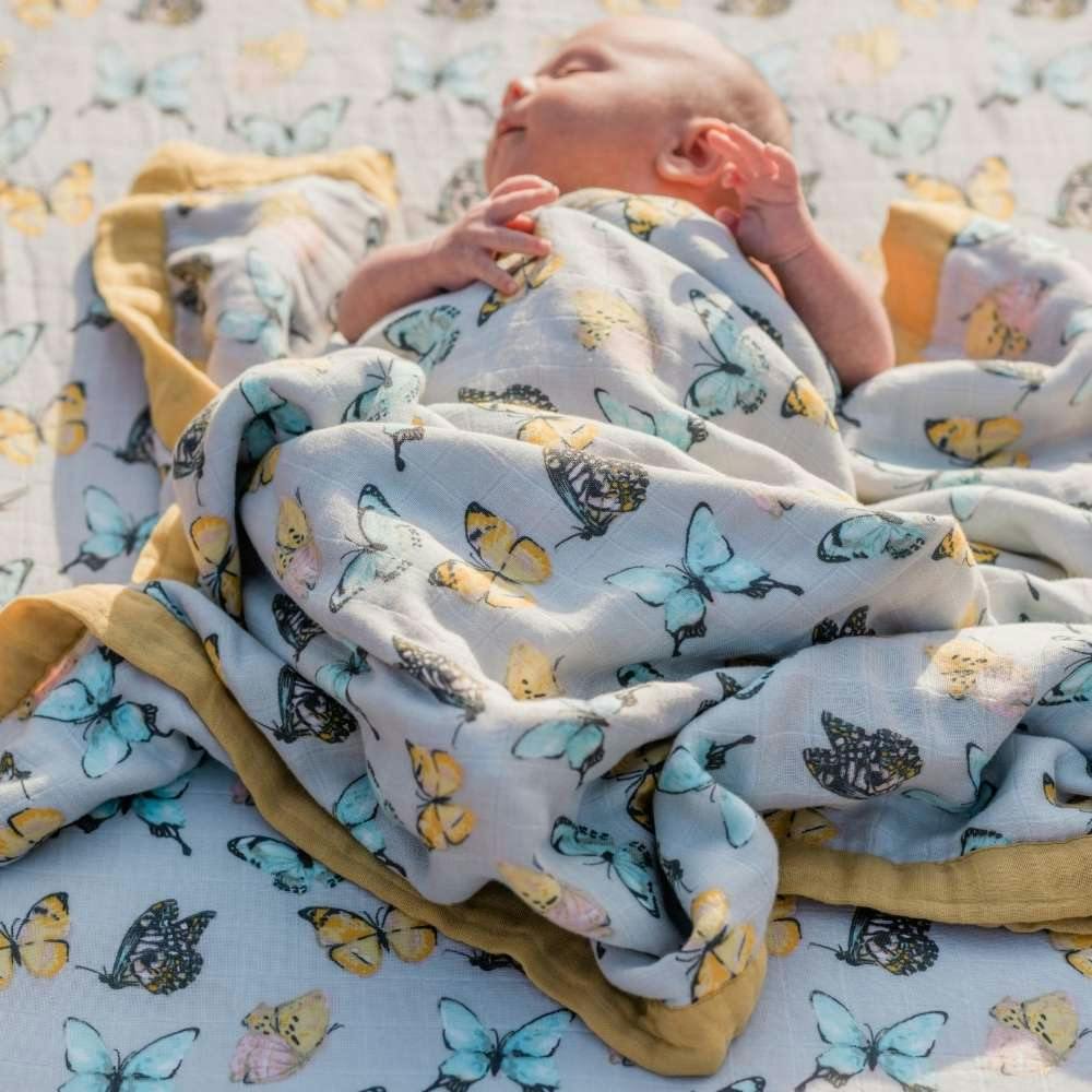 Tutu Elephant Bamboo Muslin Fitted Crib Sheet