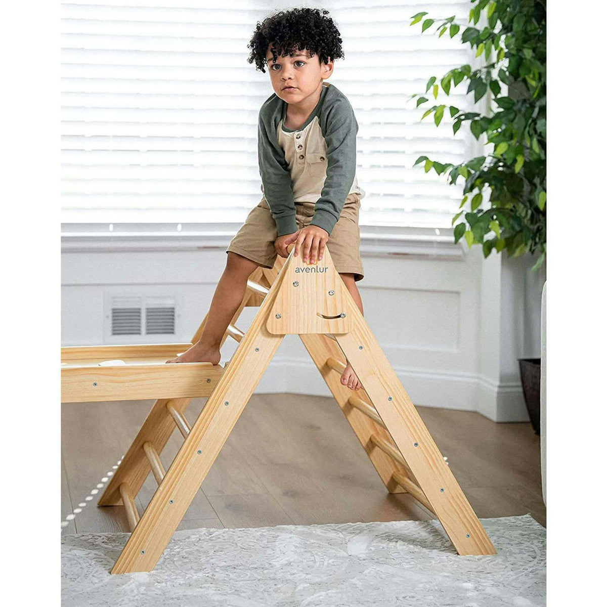 Hazel | Foldable Pikler Triangle Set with Slide, Ramp and Rocker