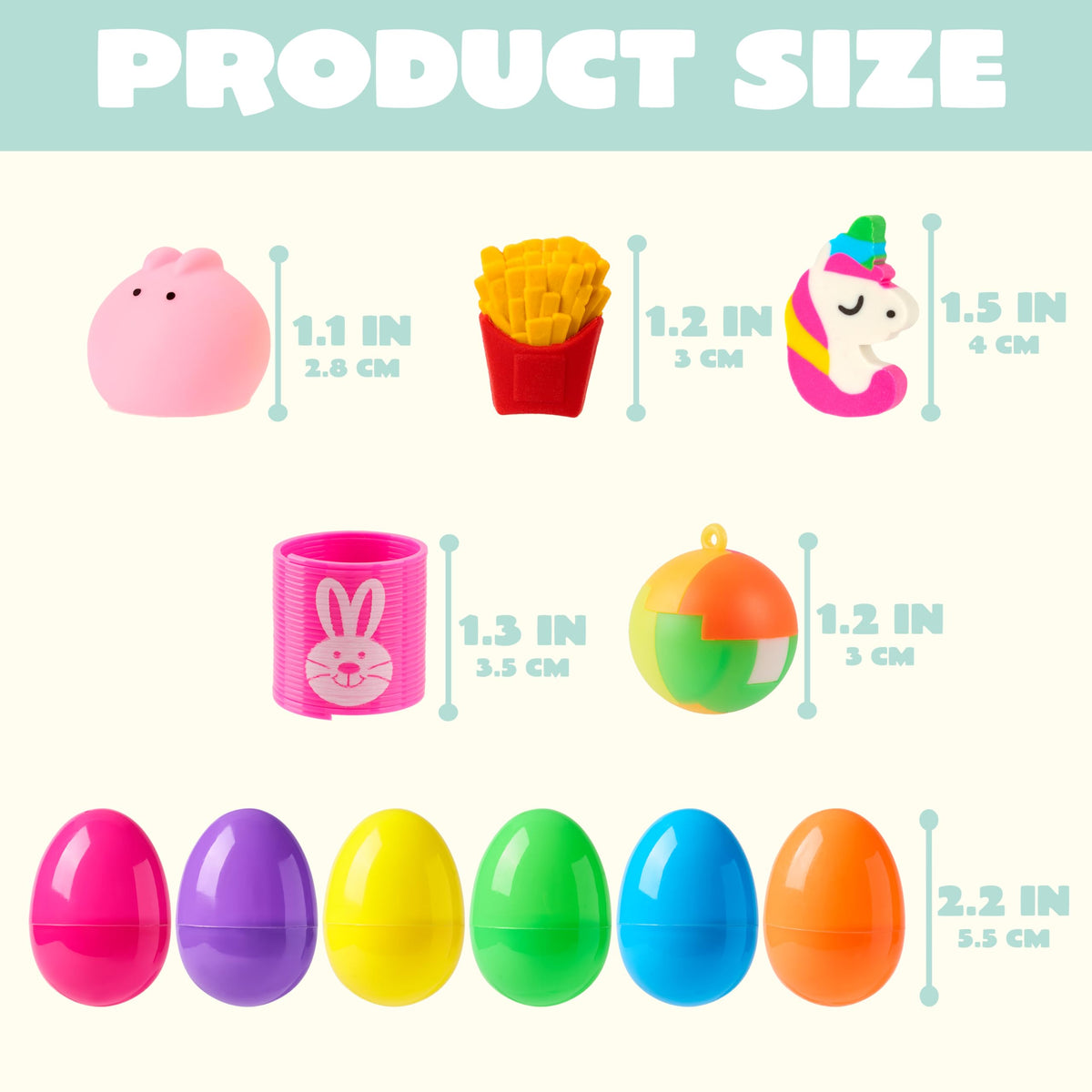 200 PCS Prefilled Easter Eggs with Toys for Easter Hunt & Party Favors