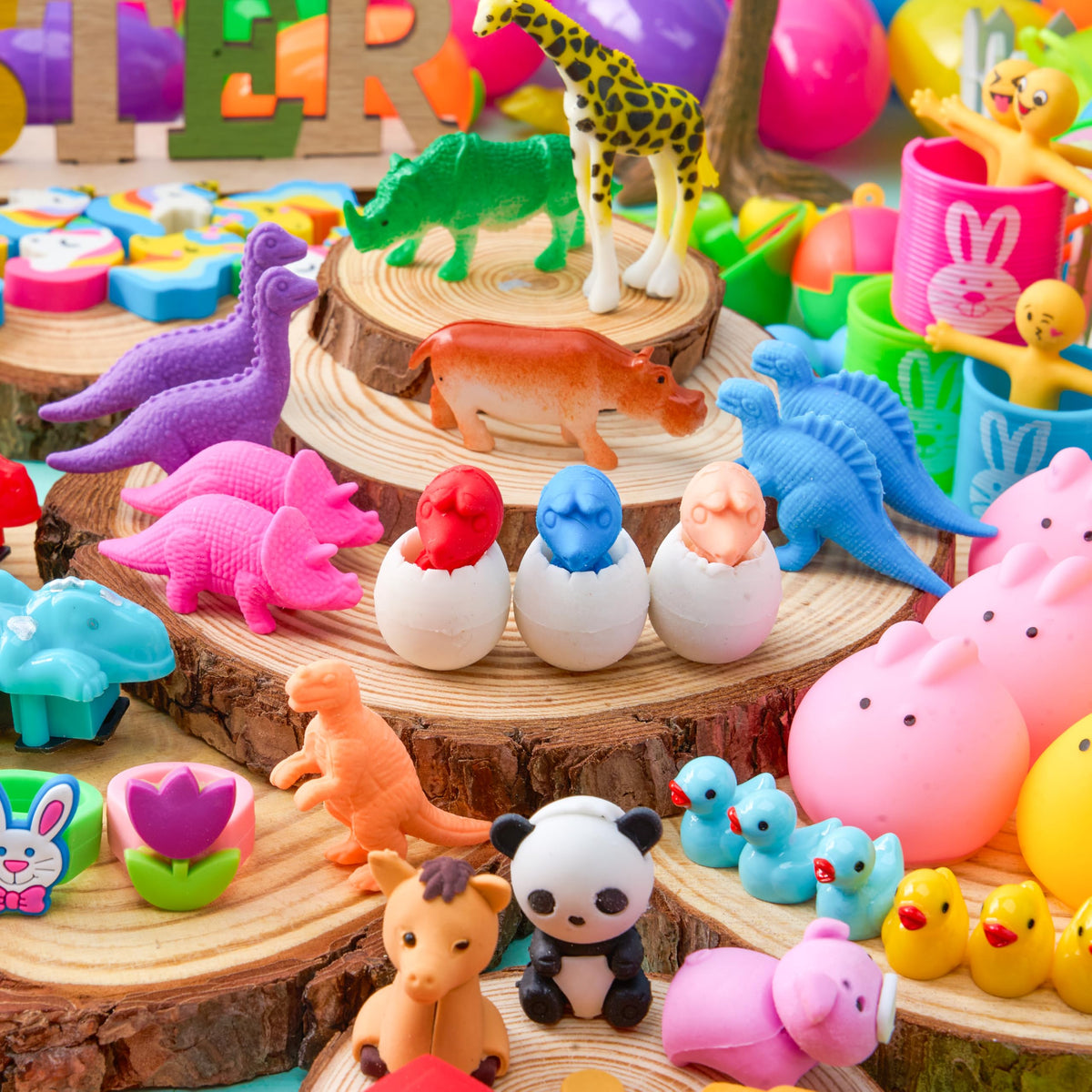 200 PCS Prefilled Easter Eggs with Toys for Easter Hunt & Party Favors