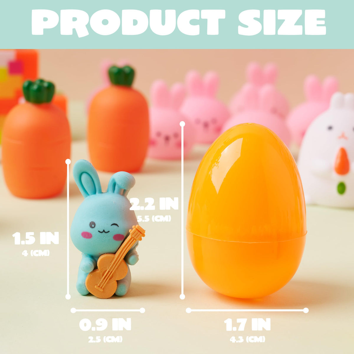 200 Pcs Prefilled Easter Eggs with Toys & Stickers, Easter Party Favors for Kids