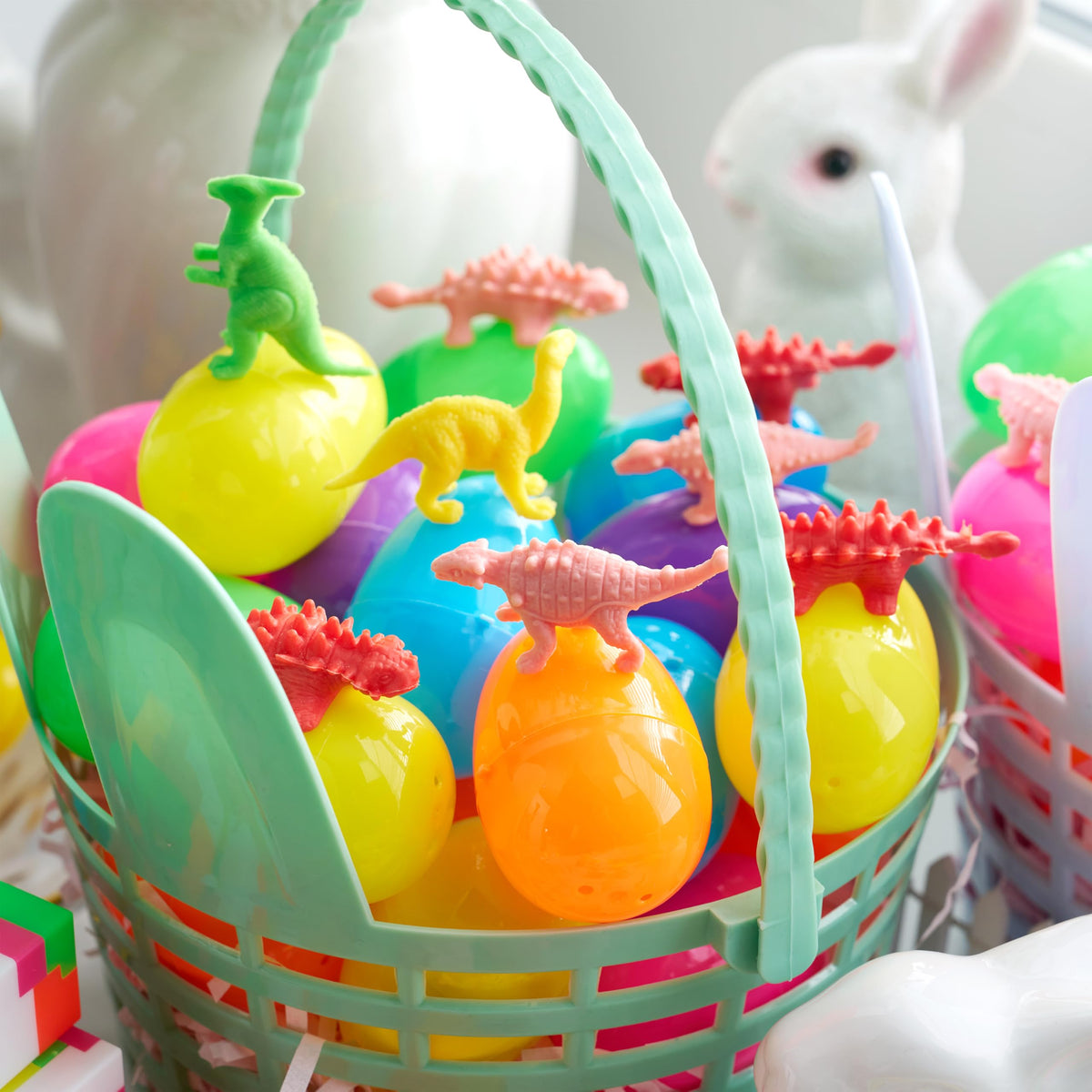 200 Pcs Prefilled Easter Eggs with Toys & Stickers, Easter Party Favors for Kids