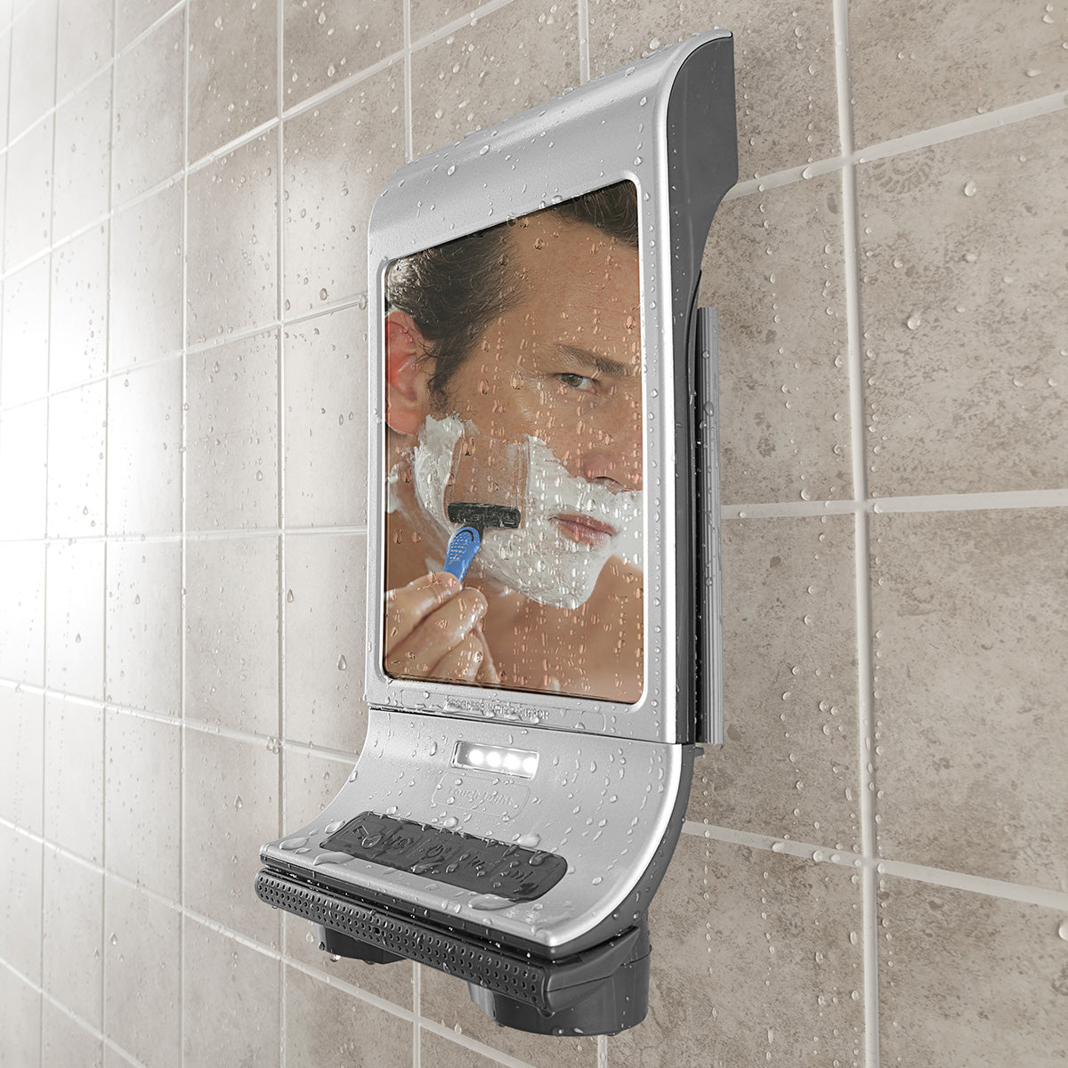 Fog-Free Shower Mirror and Bluetooth Speaker