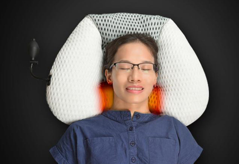 Height Adjusting Massage Pillow with Heat