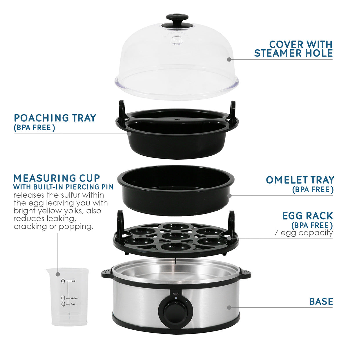 Stainless Steel Easy Egg Cooker