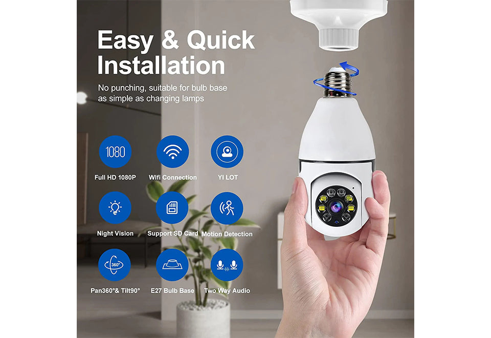 360-Degree Lightbulb Camera