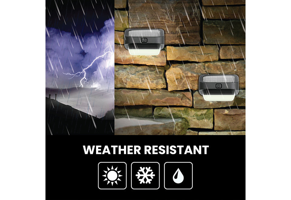 LED Solar Fence Lights (4-Pack)