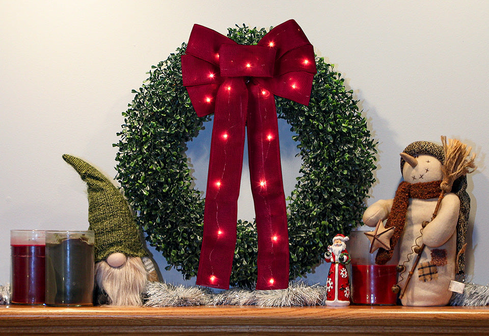 18” Cordless Light-Up Holiday Ribbon