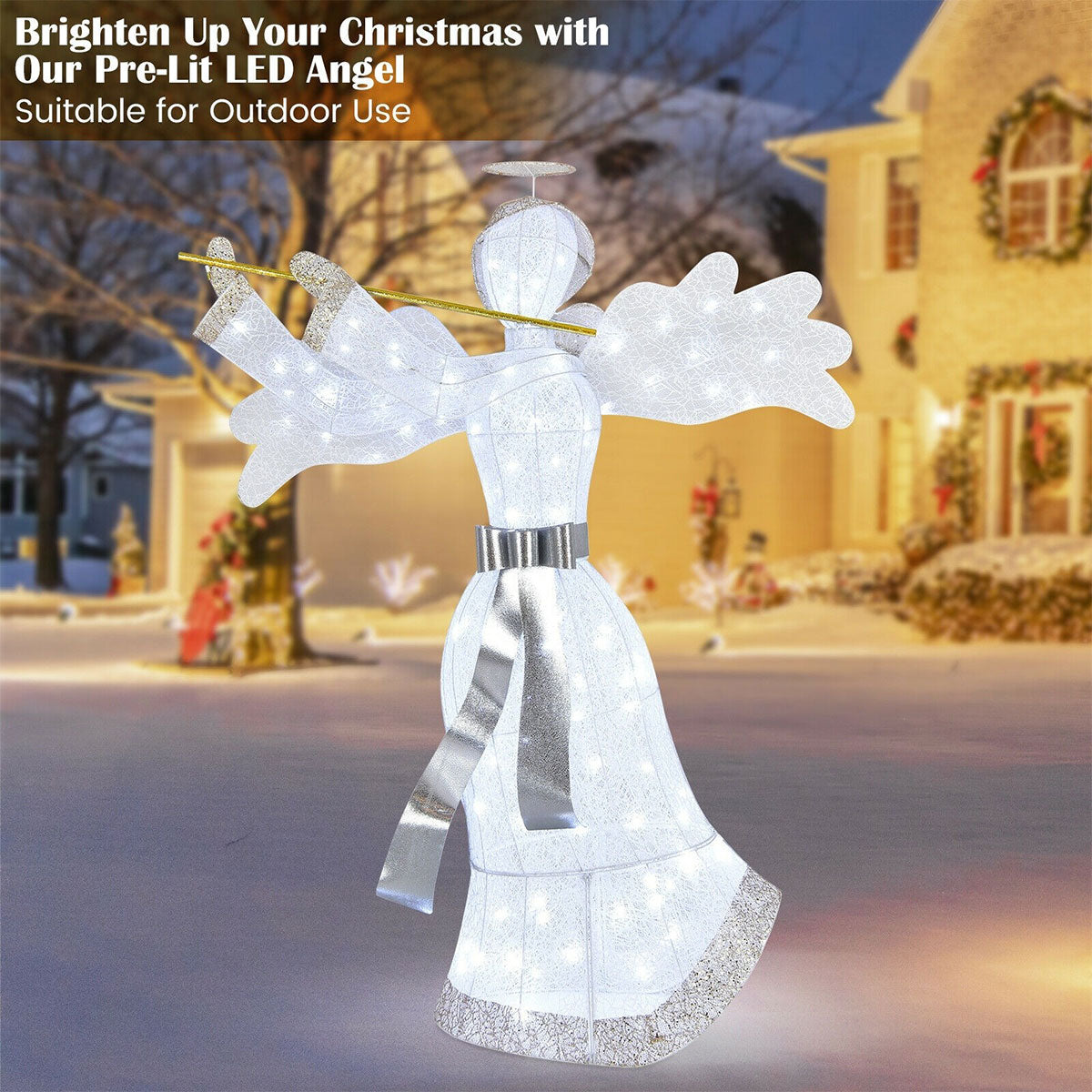5-Ft. Prelit Lawn Angel