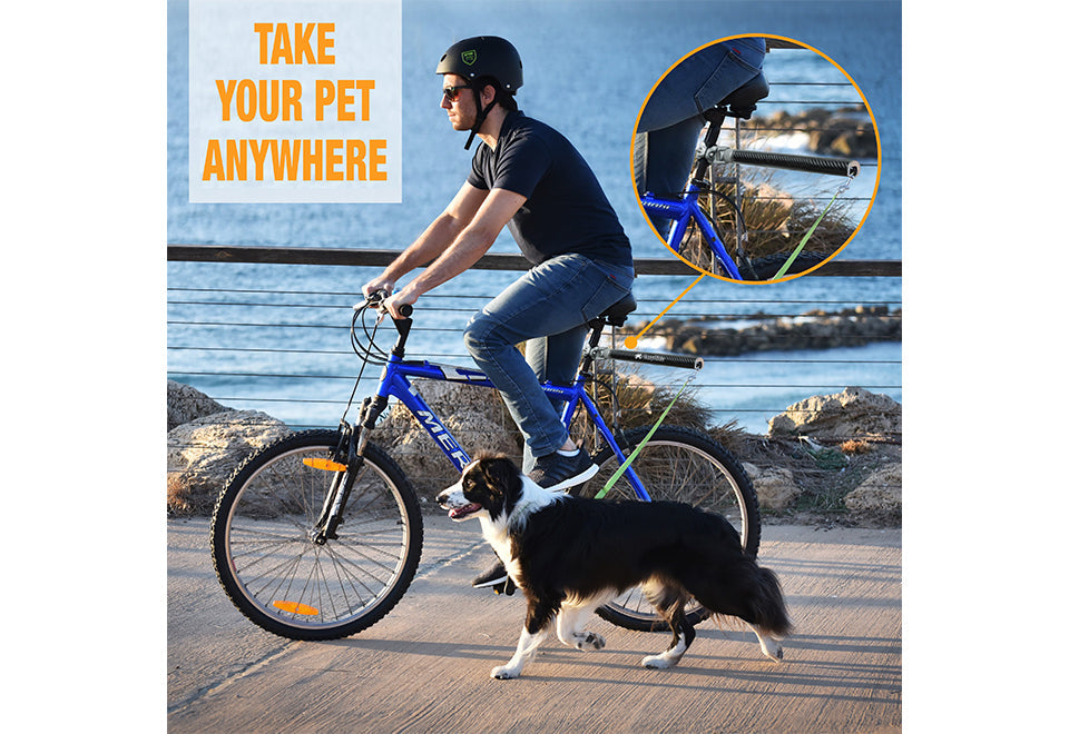 Swiveling Dog Bike Leash Attachment