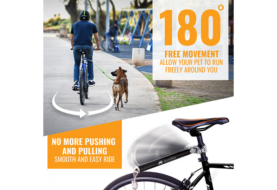 Swiveling Dog Bike Leash Attachment