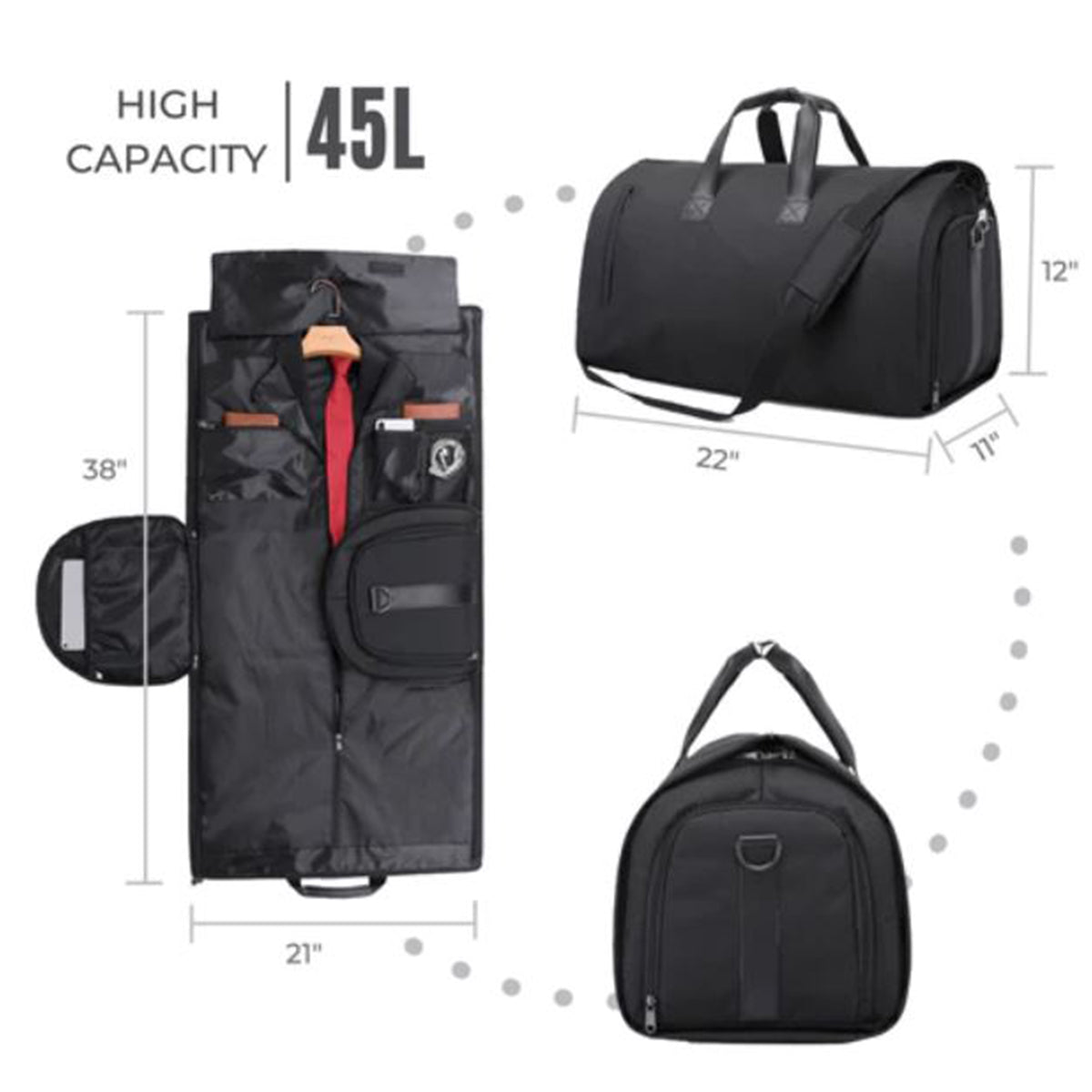 2-in-1 Convertible Garment Bag