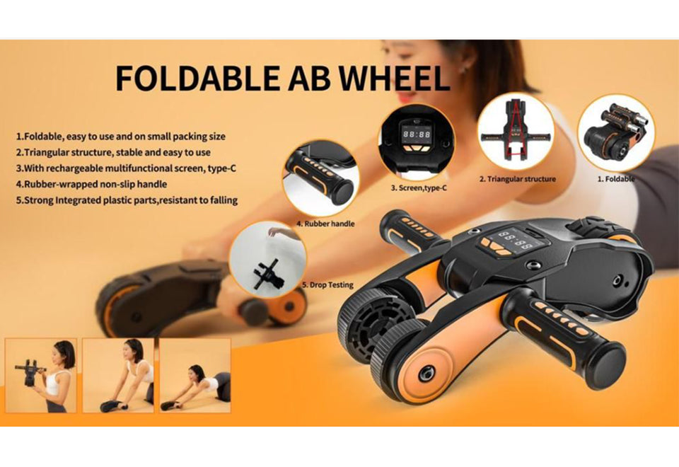 Folding Ab Wheel Roller