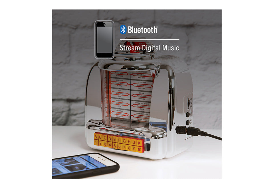Tabletop Diner Jukebox Radio with Bluetooth