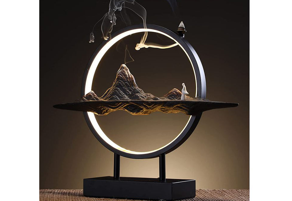 Mountain Incense Burner with LED Lamp