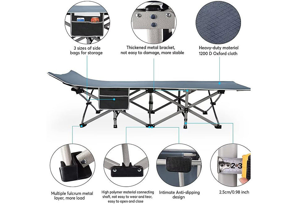 Portable Folding Bed with Mattress