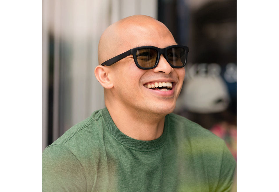App-Enabled Tint Changing Smart Sunglasses with Audio