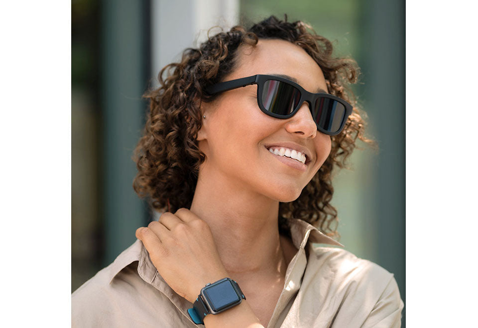 App-Enabled Tint Changing Smart Sunglasses with Audio