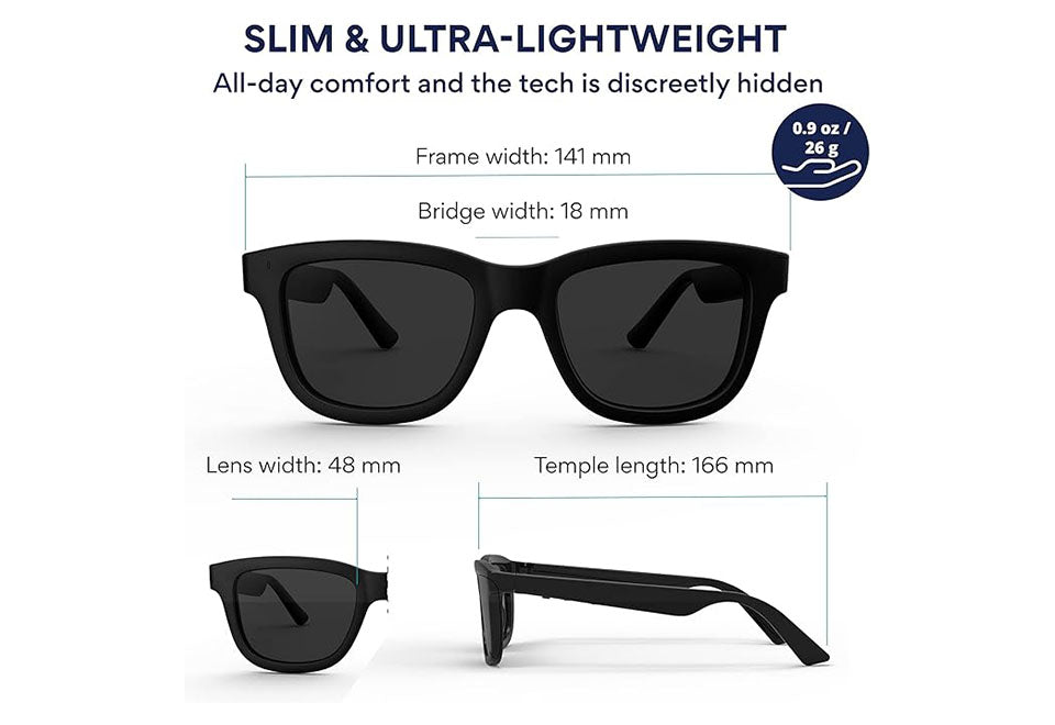 App-Enabled Tint Changing Smart Sunglasses with Audio