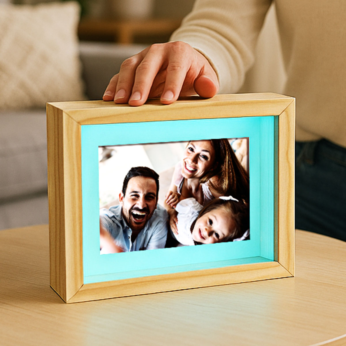 Long Distance Friendship Picture Frame Lamps (Set of 2)
