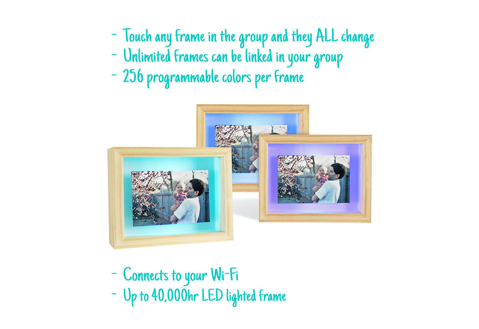 Long Distance Friendship Picture Frame Lamps (Set of 2)