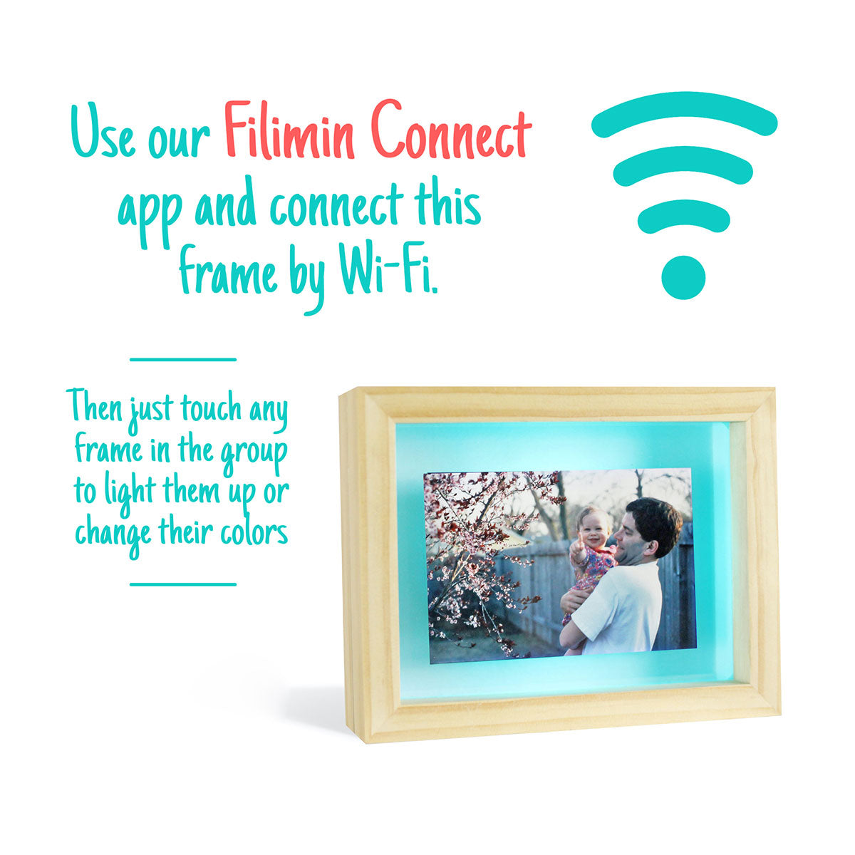 Long Distance Friendship Picture Frame Lamps (Set of 2)