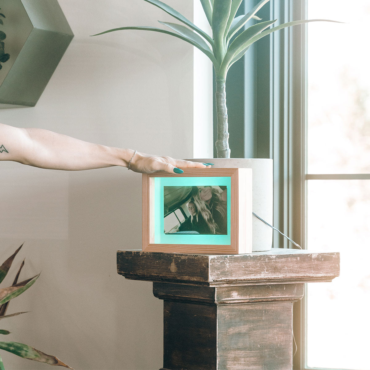 Long Distance Friendship Picture Frame Lamps (Set of 2)