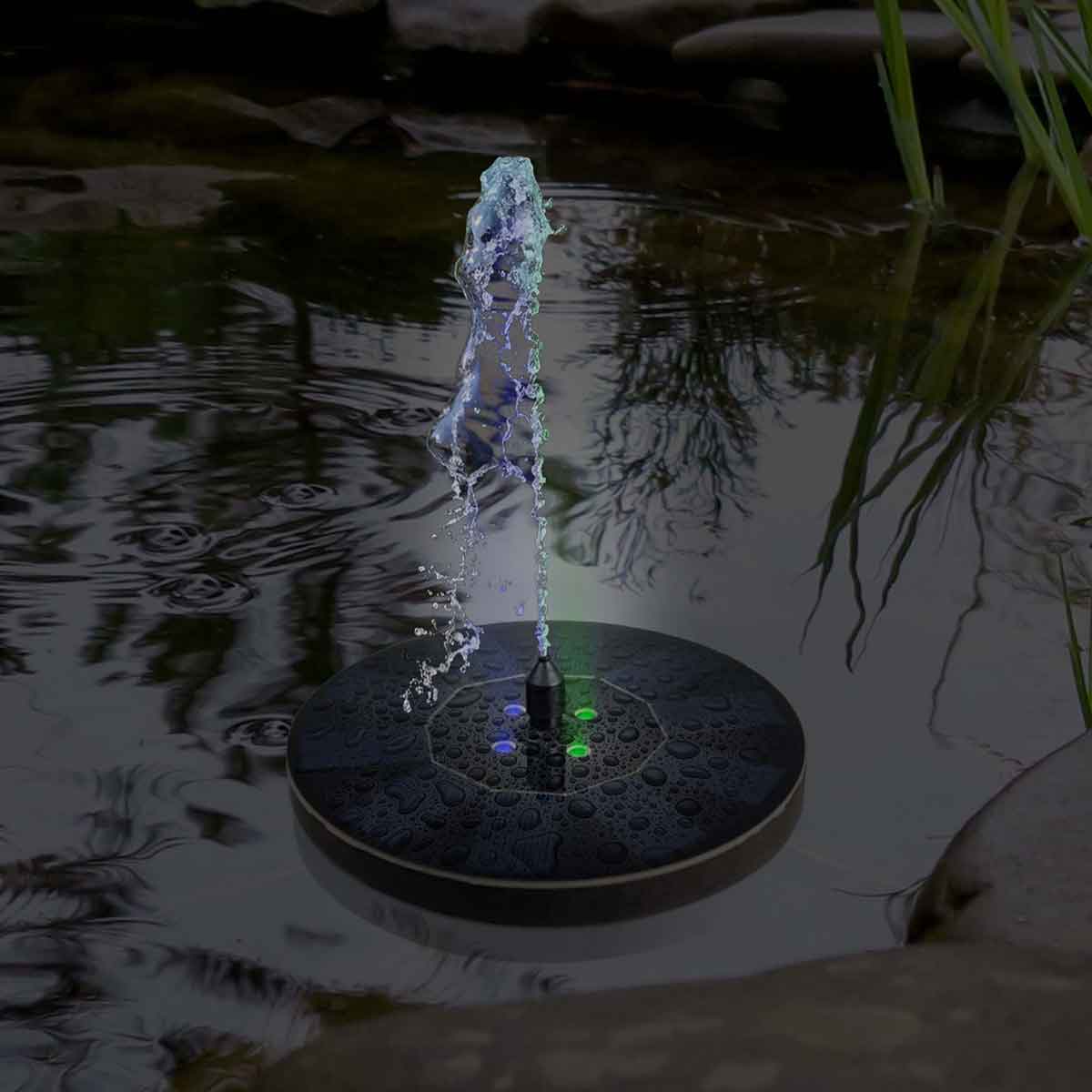 Solar Color-Changing Water Fountain