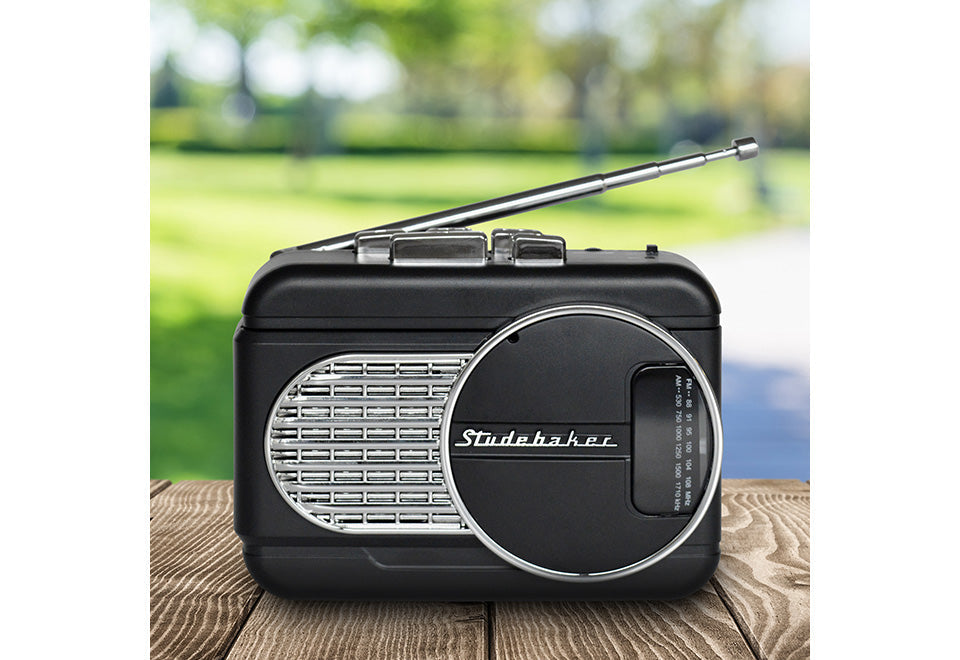 Studebaker Personal Cassette Player with Built-in Speaker
