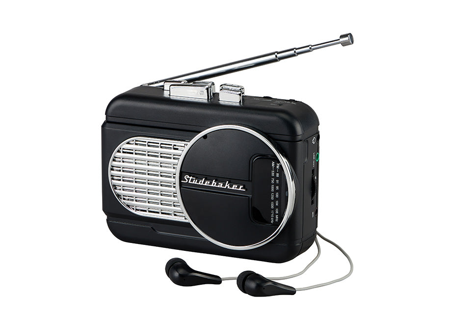 Studebaker Personal Cassette Player with Built-in Speaker
