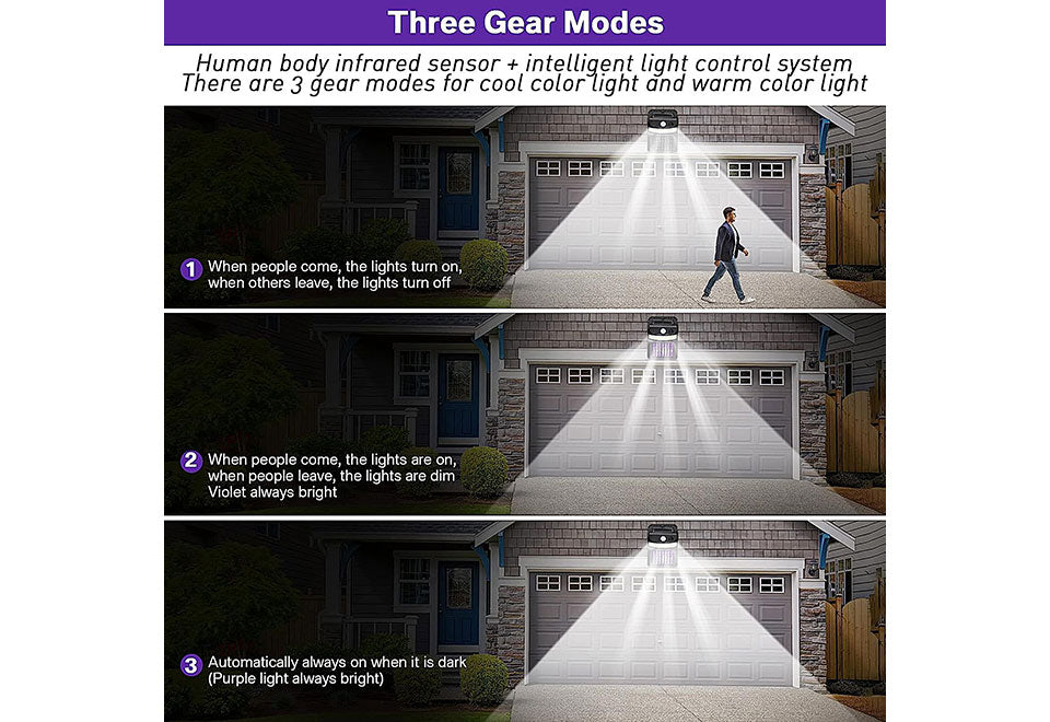 Solar Bug Zapper Motion Sensor Lights