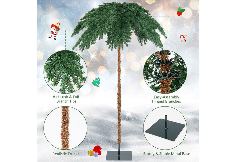 6-Ft. Pre-Lit Christmas Palm Tree