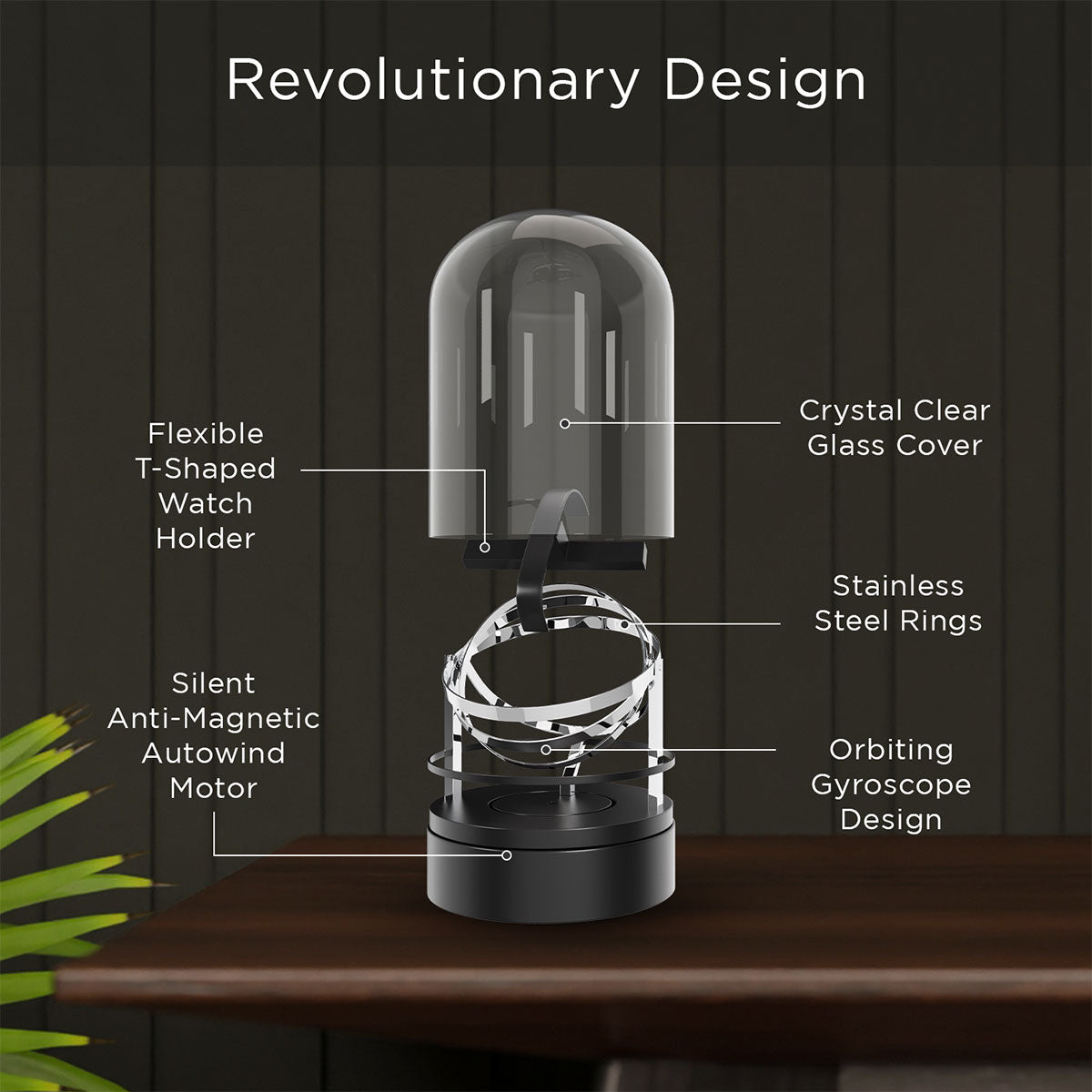 Luxury Glass Automatic Watch Winder