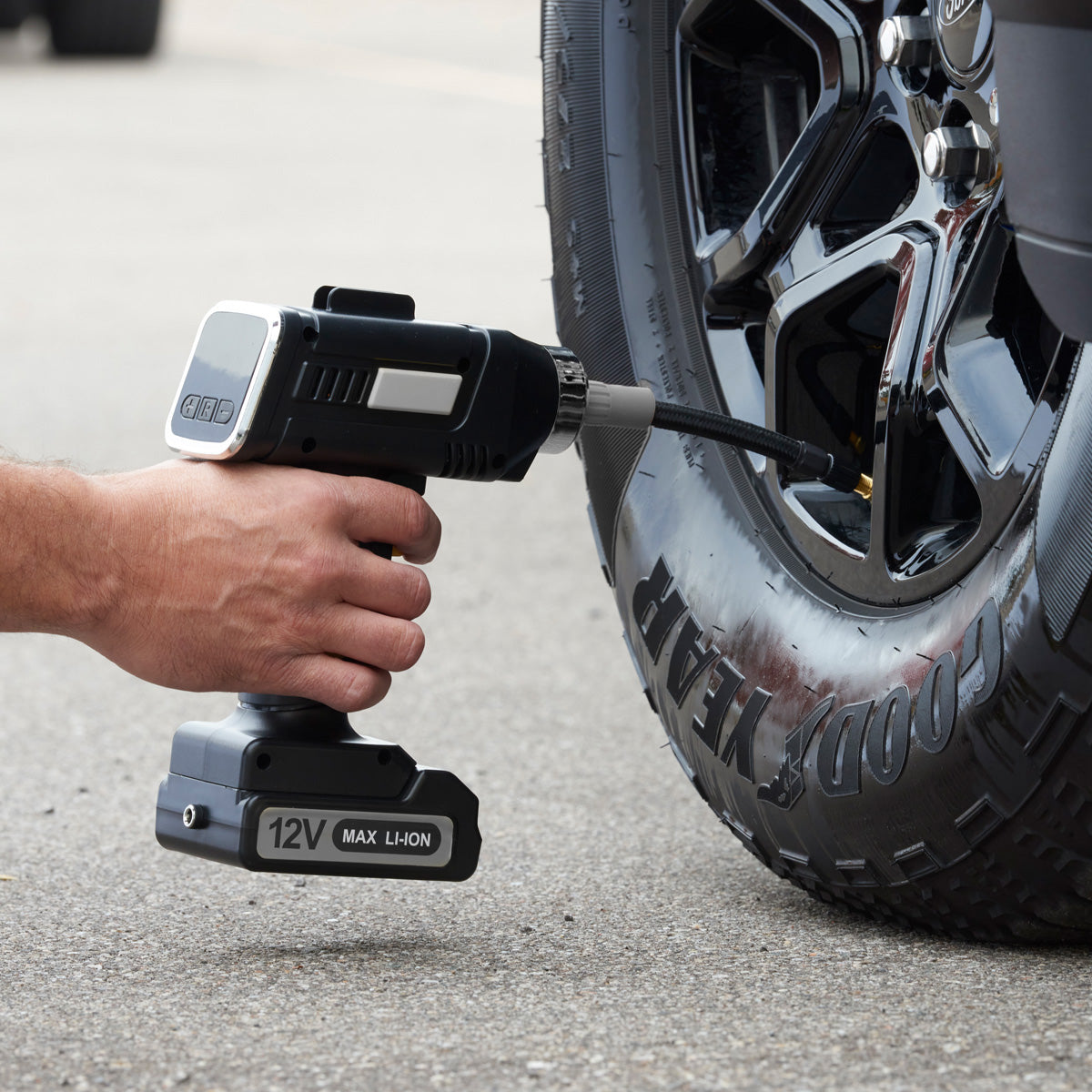 Cordless Auto Stop Tire Inflator by Sharper Image