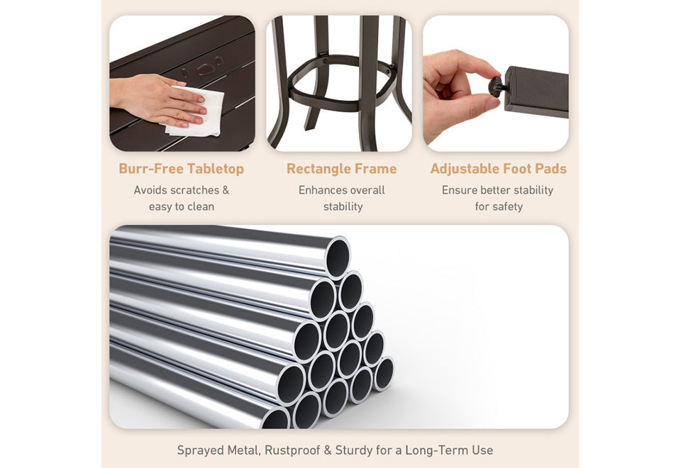 3-Piece Swivel Bar Table Set