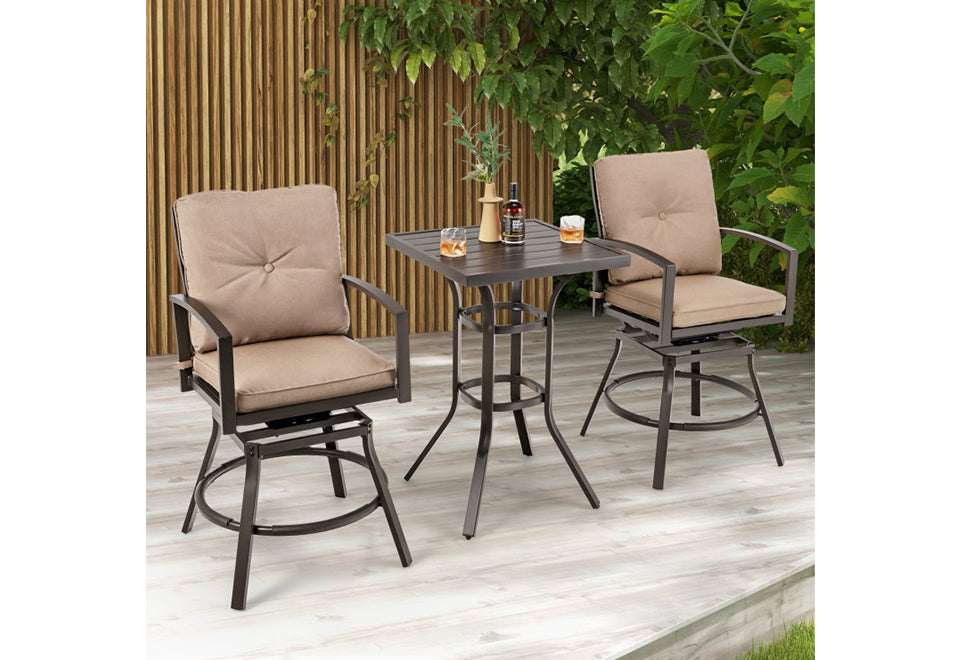 3-Piece Swivel Bar Table Set