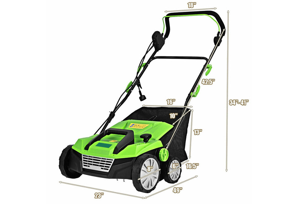 15'' Corded Electric Lawn Dethatcher