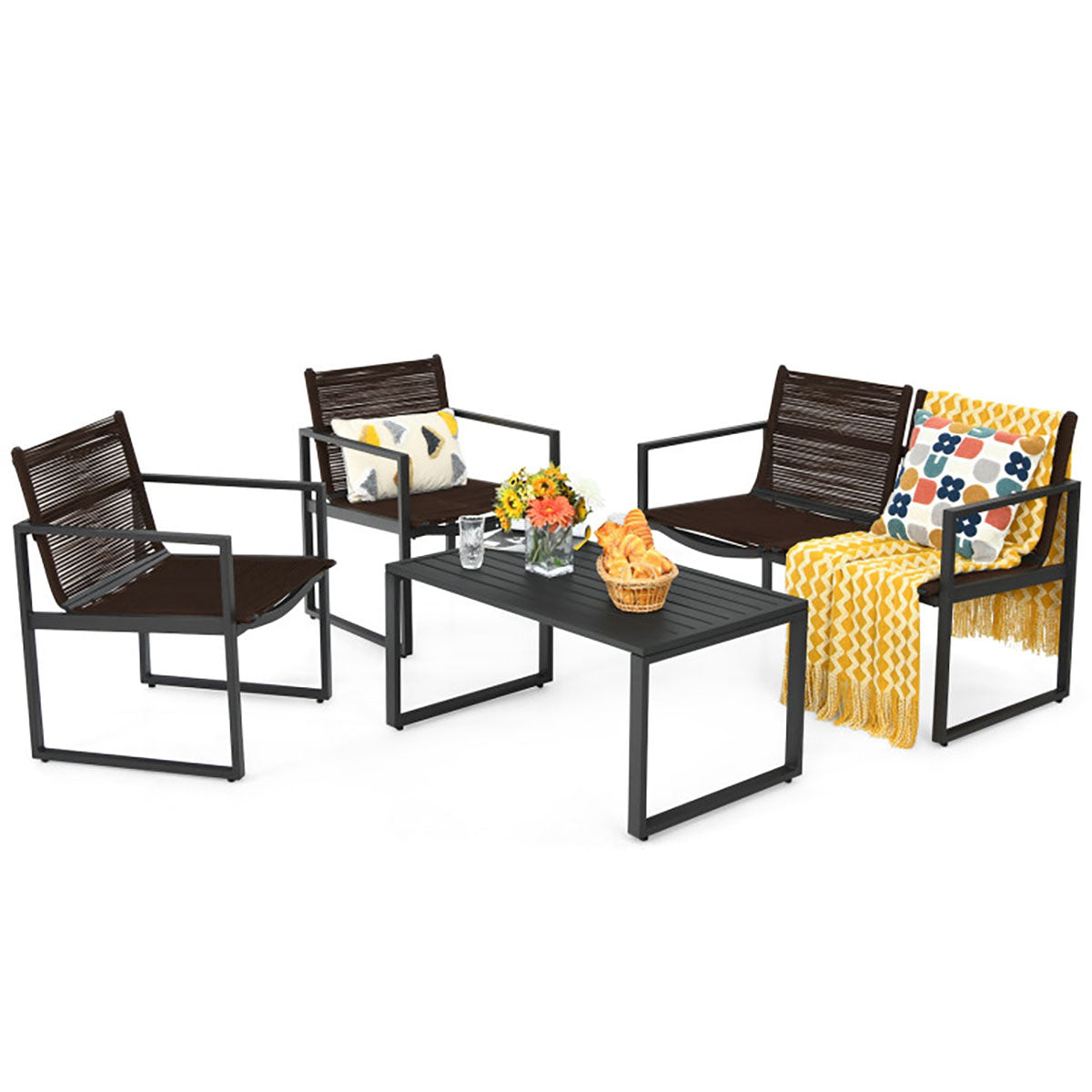 4-Piece Patio Set with Loveseat