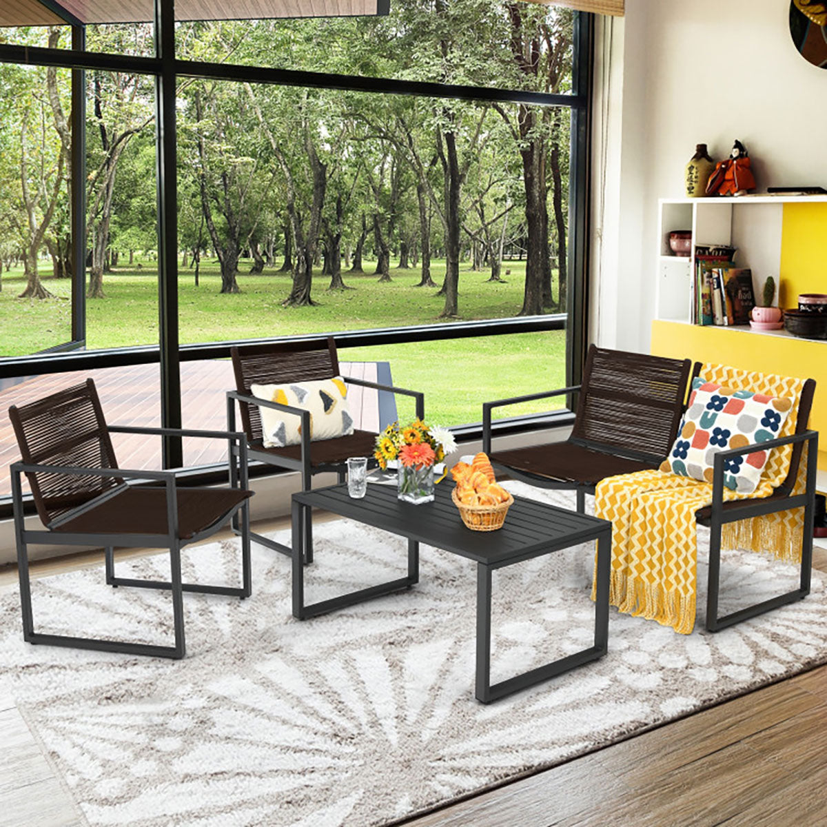4-Piece Patio Set with Loveseat