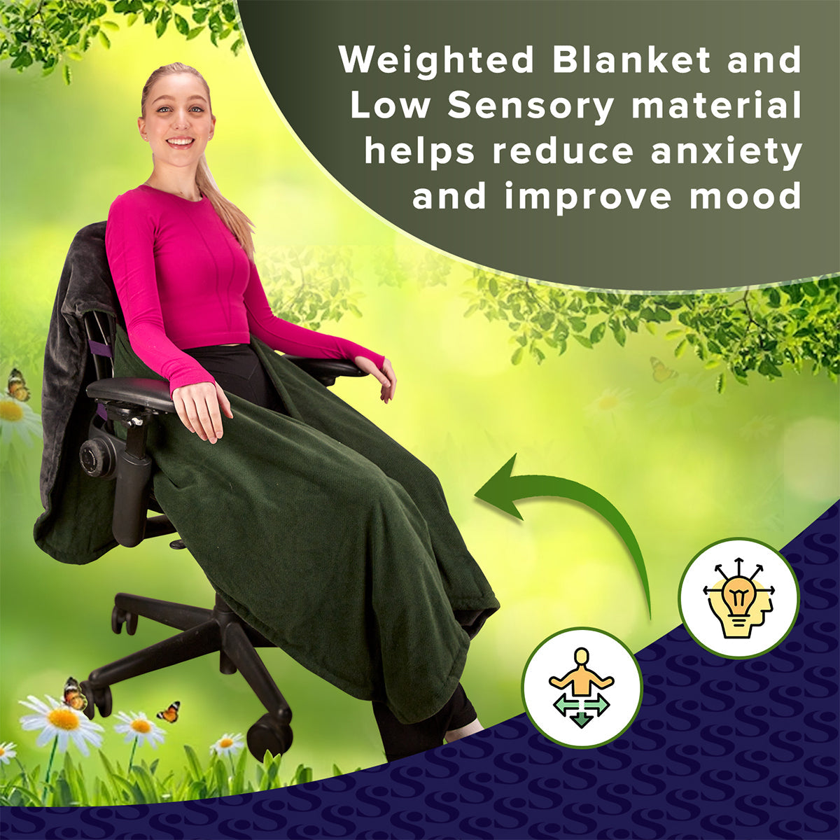 Weighted Office Chair Blanket