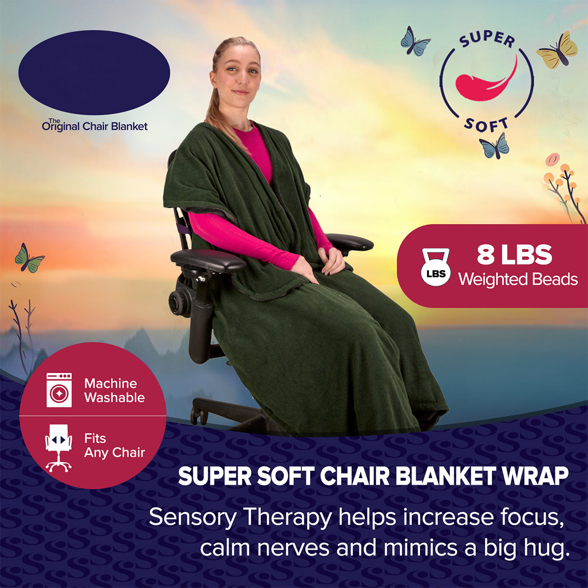 Weighted Office Chair Blanket